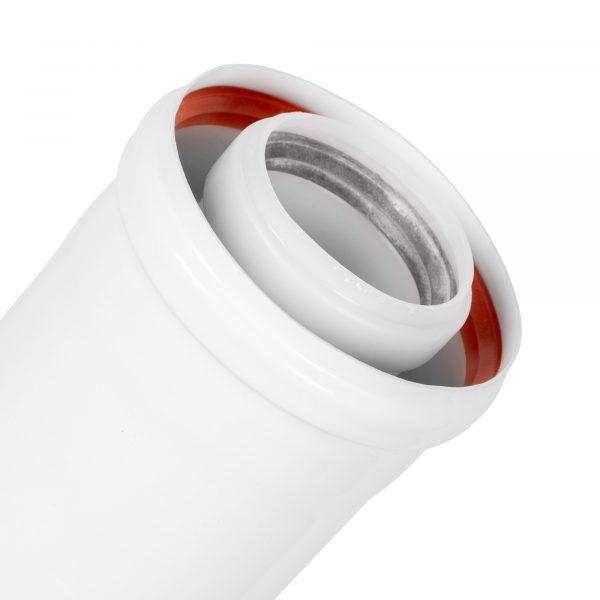 Удлинитель коаксиального дымохода раструбн. Royal Thermo 60/100, 1000 мм для конденсационных котлов — изображение 4