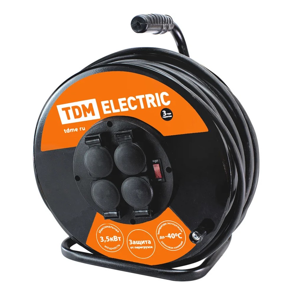 Удлинитель силовой TDM ELECTRIC УХз16-004 (метал. катушка
