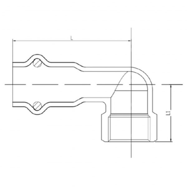 Уголок VIEIR 90 град. вн.р. 22×3/4quot; VER-PRO (50/5) — изображение 2