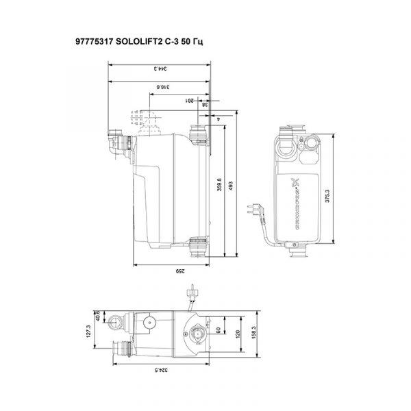 Установка канализационная Grundfos SOLOLIFT 2 C-3 — изображение 4