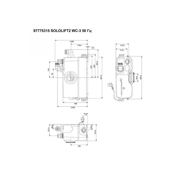 Установка канализационная Grundfos SOLOLIFT 2 WC-3 — изображение 4