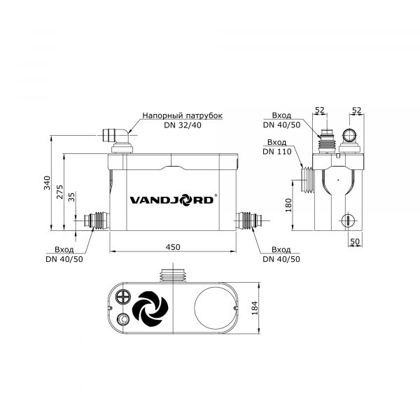 Установка канализационная Vandjord CITILIFT TRIO — изображение 4