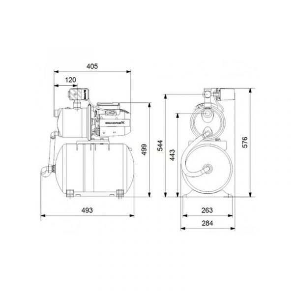 Установка насосная самовсасывающая Grundfos JP 4-47 PT-H — изображение 3