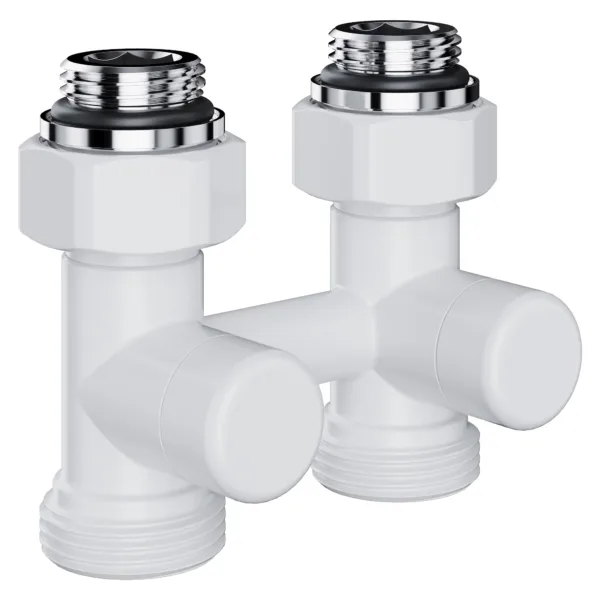 Узел нижнего подключения Royal Thermo Design прямой 1/2quot;х3/4quot; EK (белый)