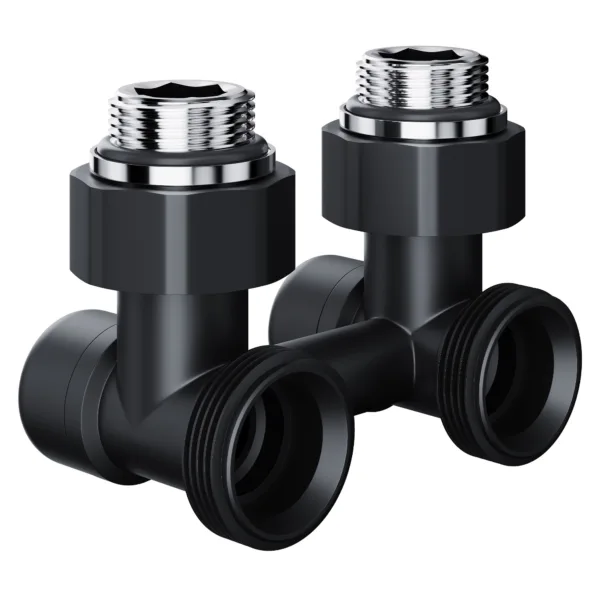 Узел нижнего подключения Royal Thermo Design угловой 1/2quot;х3/4quot; EK (черный) — изображение 2