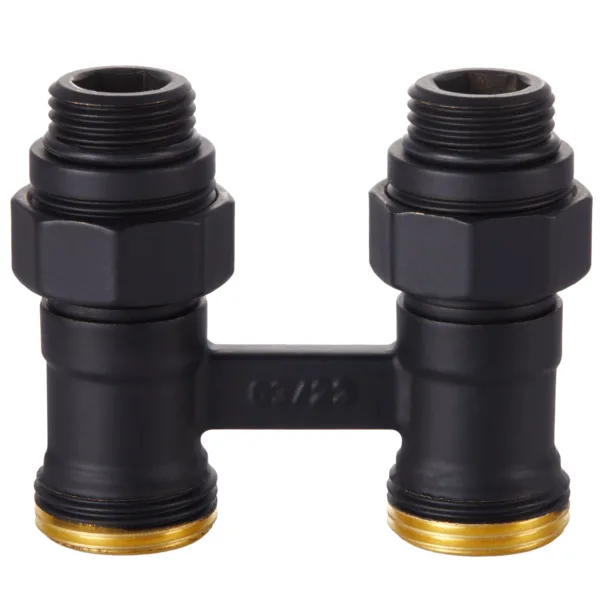 Узел нижнего подключения Royal Thermo прямой 1/2quot;х3/4quot; EK (черный) — изображение 3