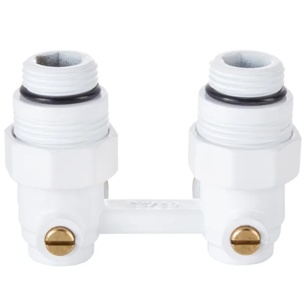 Узел нижнего подключения Royal Thermo угловой 1/2quot;х3/4quot; EK (белый) — изображение 3