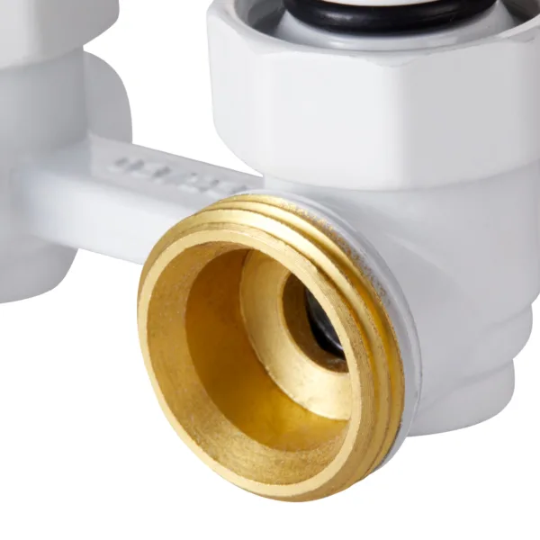 Узел нижнего подключения Royal Thermo угловой 1/2quot;х3/4quot; EK (белый) — изображение 5