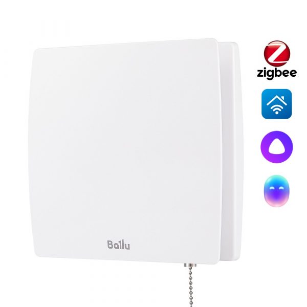 Вентилятор вытяжной Ballu BAF-SL 100 VP с обратным клапаном и тяговым выключателем